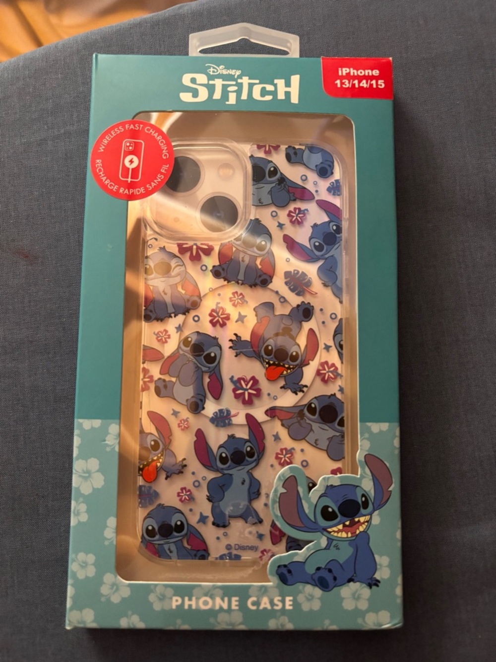 Disney Stitch phone case 13/14/15. So cute. Scratch resistant Brand New